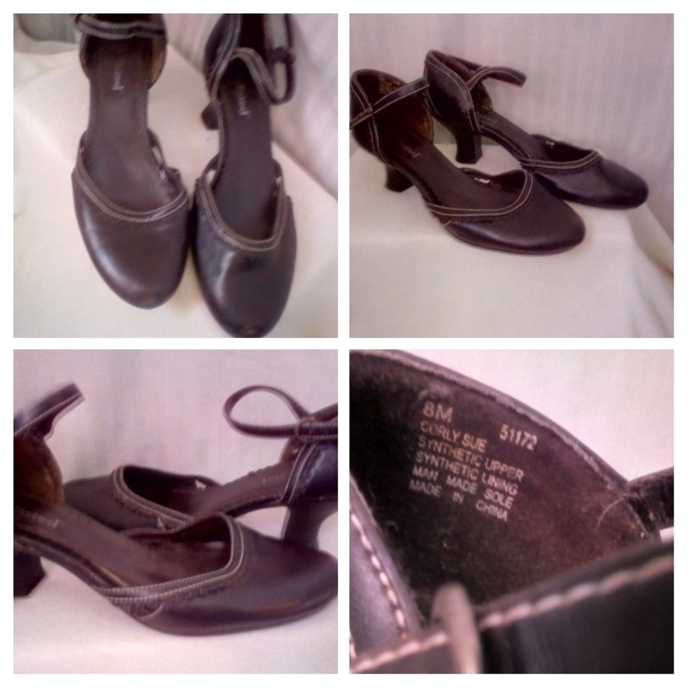 Unlisted sz8 black low heel shoes
